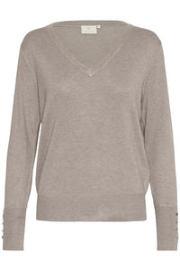 KAlizza V-Neck Knit Pullover Buttons