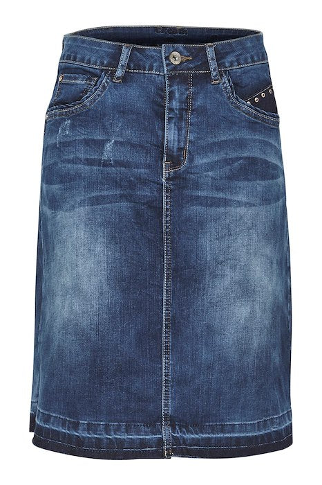 Patched denim Skirt