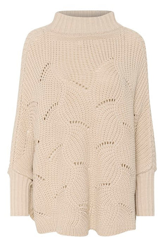 CRMistletoe Turtleneck Knit Poncho