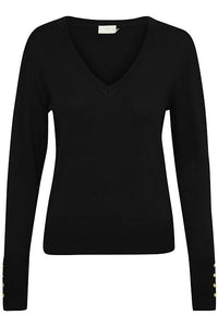 KAlizza V-Neck Knit Pullover Buttons